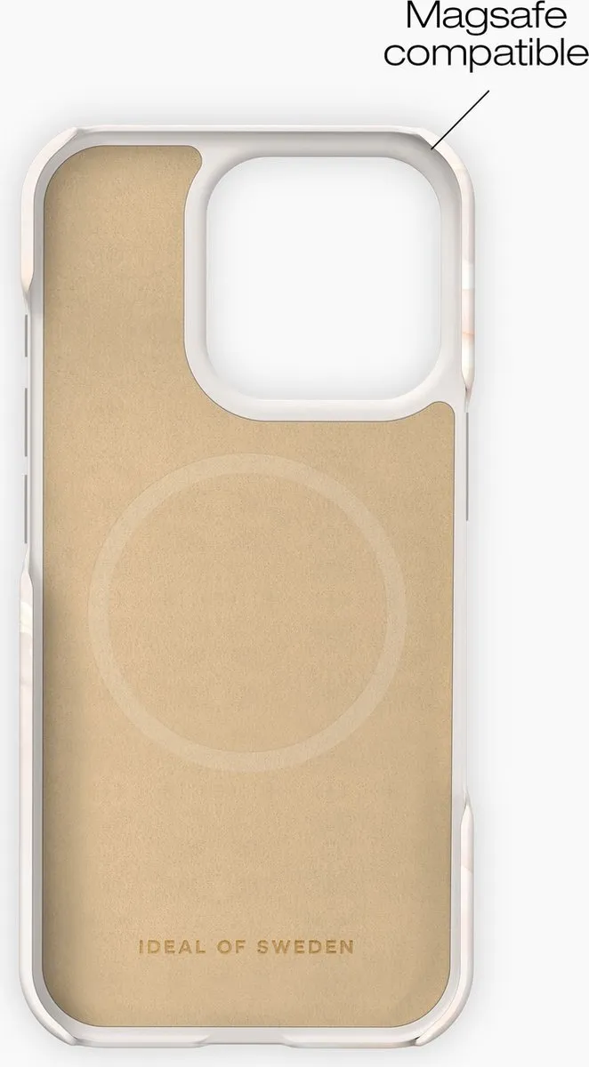 iDeal of Sweden iPhone 16 Pro Fashion Case MagSafe - Rose Pearl Marble