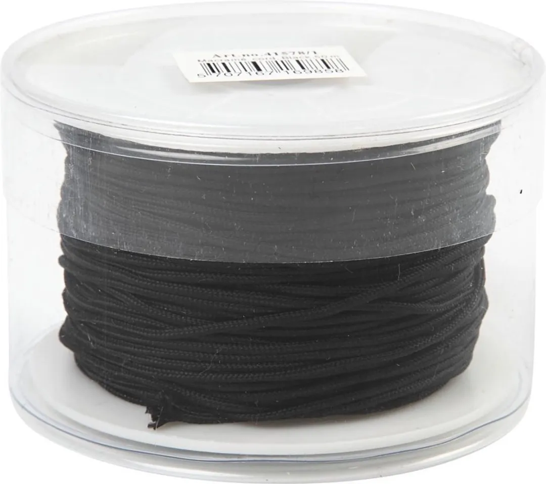 Creativ Company Creotime Macram Koord 2mm - 50m - Zwart