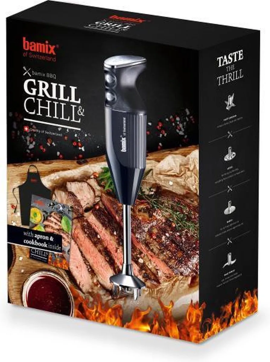 Bamix Staafmixer BBQ Box 200W - 0,6L - Zwart