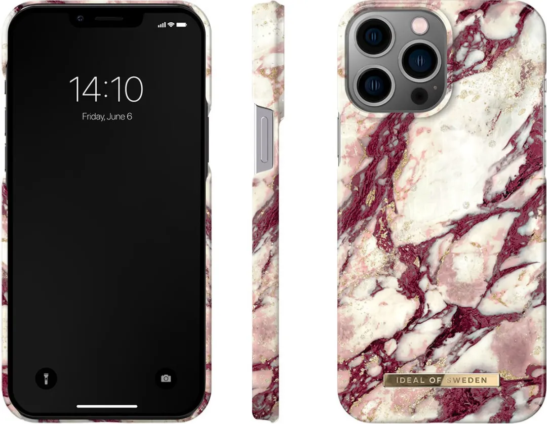 iDeal of Sweden iPhone 13 Pro Max Backcover - Calacatta Ruby Marble - afbeelding 4 van 6