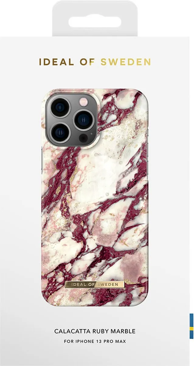 iDeal of Sweden iPhone 13 Pro Max Backcover - Calacatta Ruby Marble - afbeelding 5 van 6