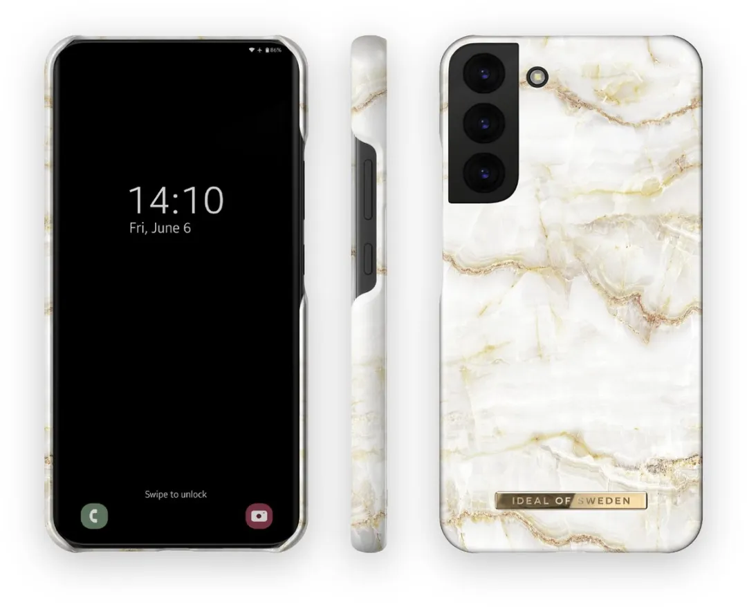 iDeal of Sweden Fashion Case Galaxy S22+ Golden Pearl Marble - IDFCSS20-S22P-194 - afbeelding 5 van 5