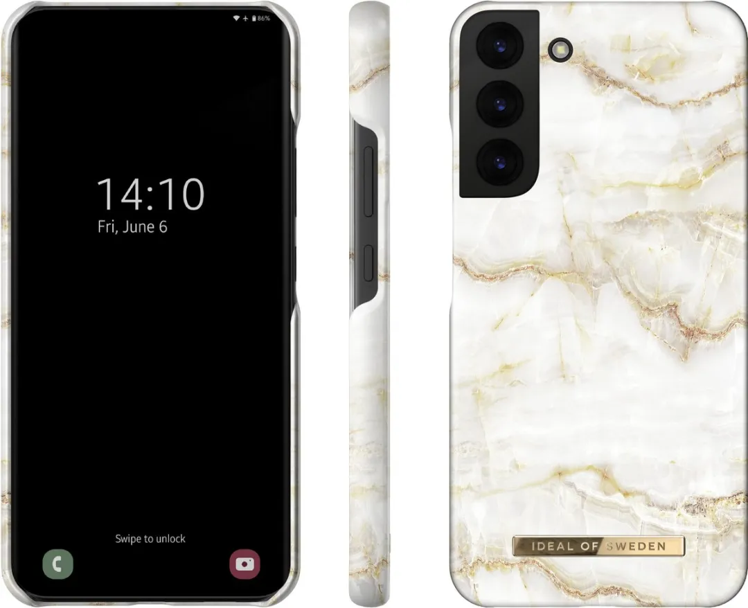 iDeal of Sweden Fashion Case Galaxy S22+ Golden Pearl Marble - IDFCSS20-S22P-194 - afbeelding 4 van 5