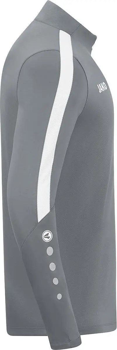 JAKO Power Ziptop Kinderen Trainingsjas - Wit/Steengrijs - 152 - afbeelding 3 van 4