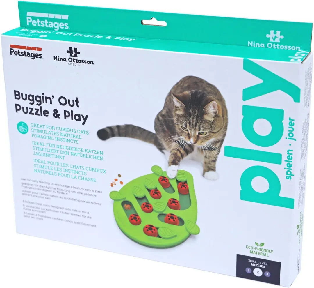 Nina Ottosson Puzzle & Play Buggin Out Kattenspel - Groen - afbeelding 5 van 6