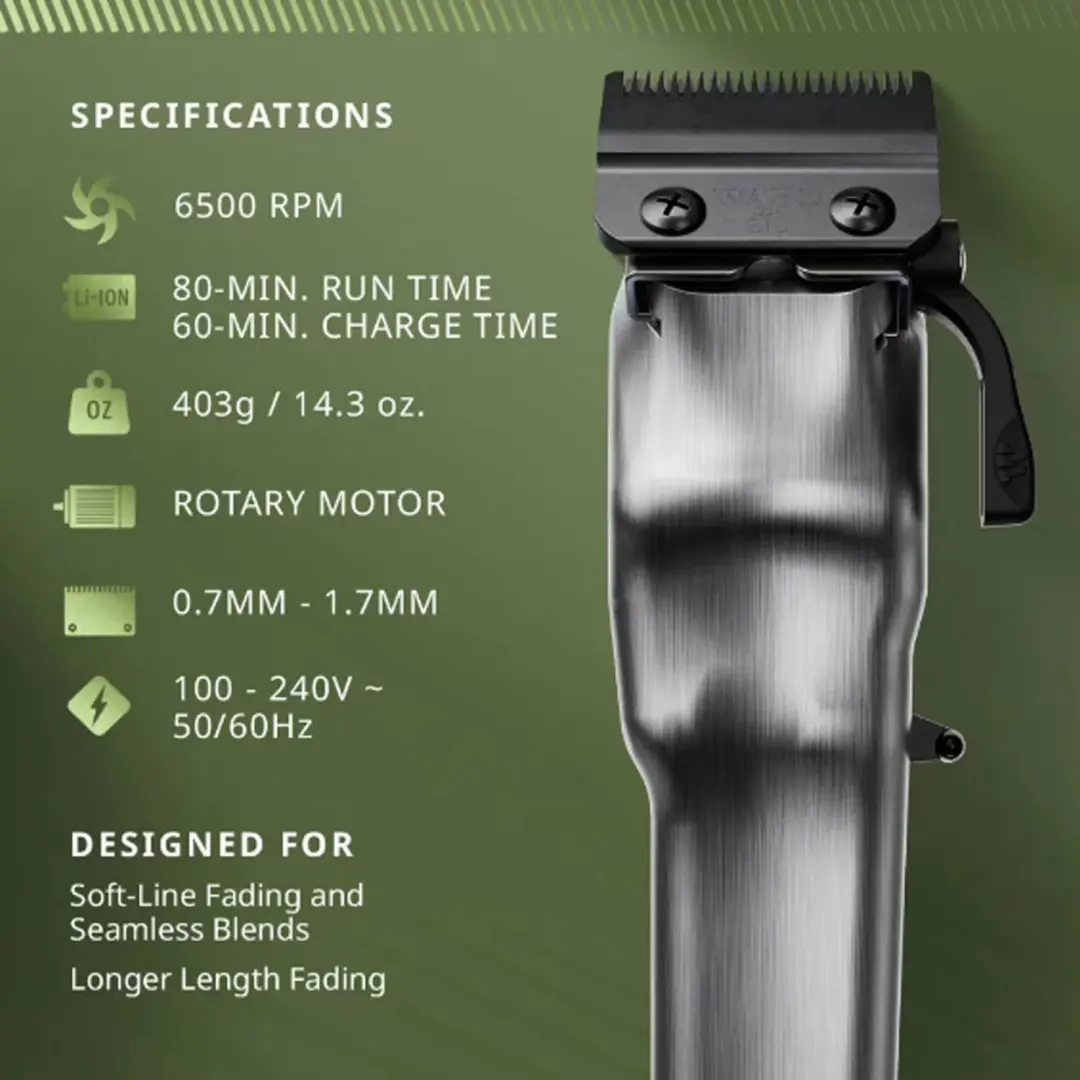 Wahl Legend+ Draadloze Tondeuse - Olive Green - afbeelding 4 van 6