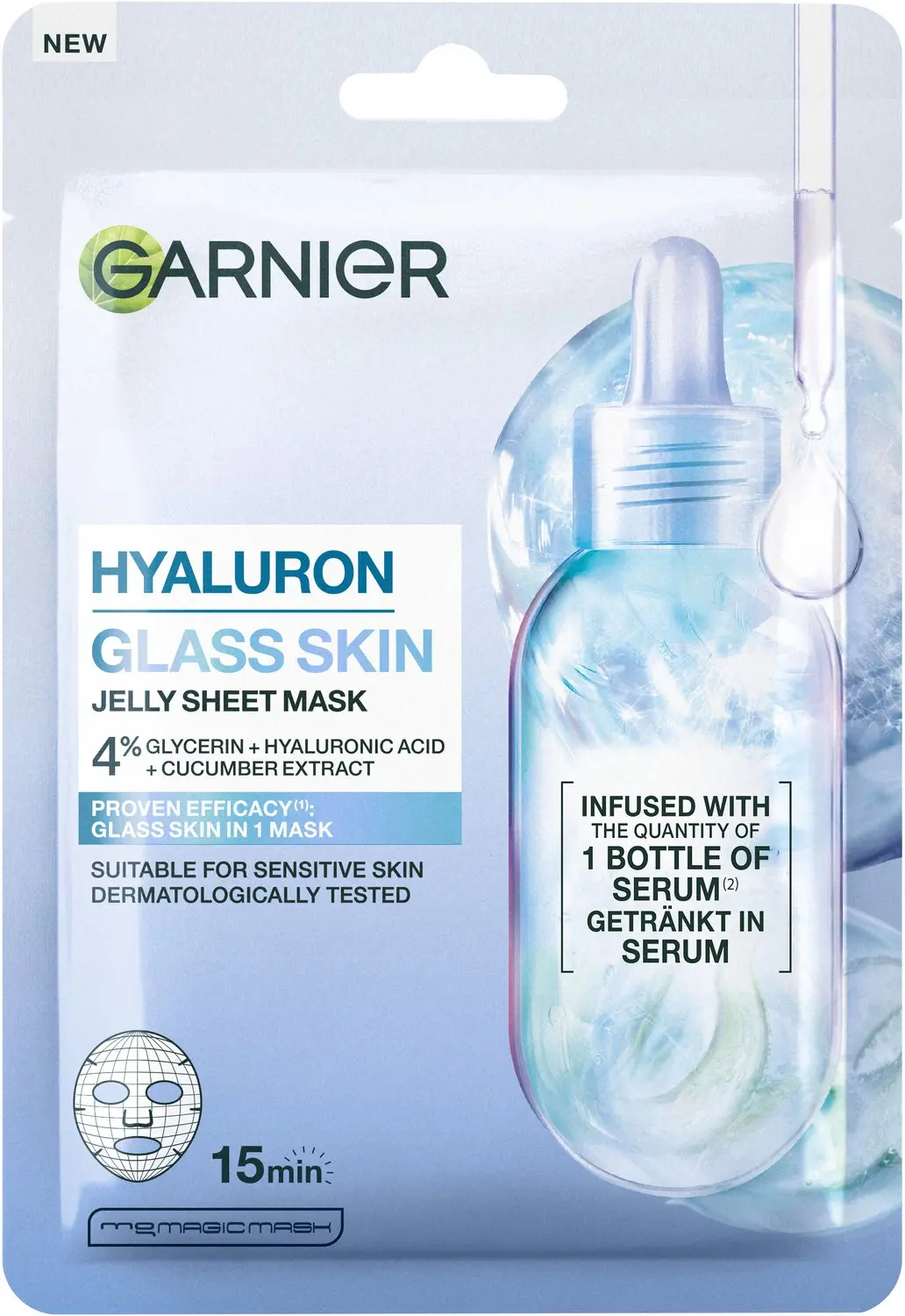 Garnier Hyaluron Glass Skin Jelly Sheet Mask