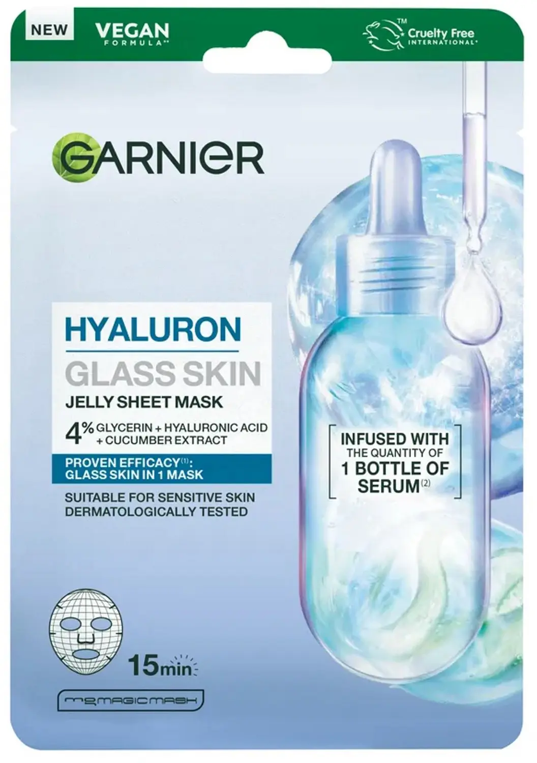 Garnier Hyaluron Glass Skin Jelly Sheet Mask - 27g - afbeelding 4 van 4