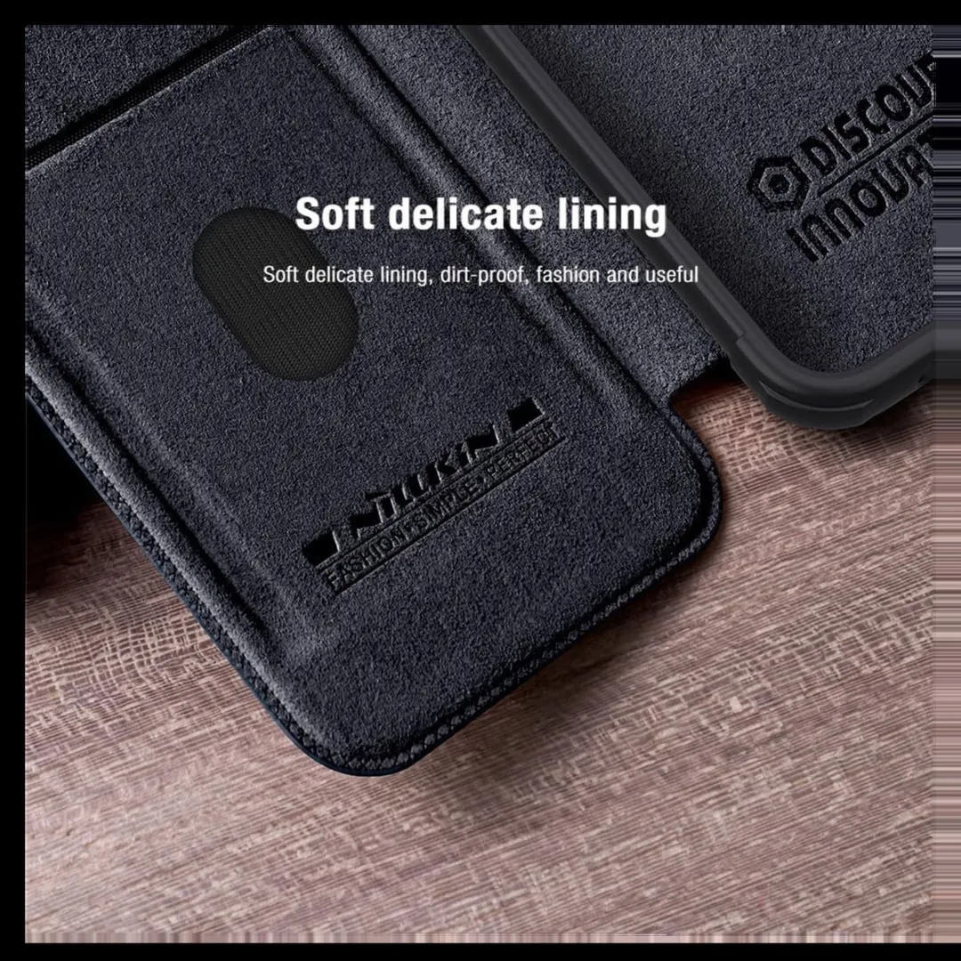 Nillkin Qin Pro Hoesje Samsung Galaxy A14 - Zwart