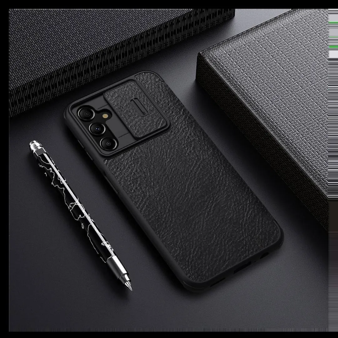 Nillkin Qin Pro Hoesje Samsung Galaxy A14 - Zwart