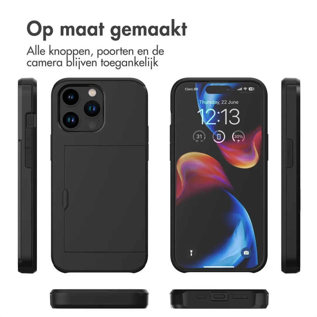 Imoshion Hoesje iPhone 15 Pro Max - 2 Pasjes - Zwart