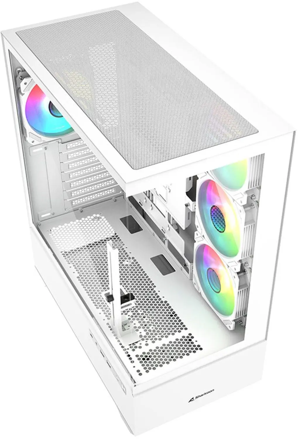 Sharkoon AK6 RGB Midi Tower Behuizing - Wit - afbeelding 4 van 6