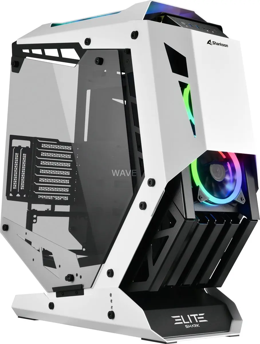 ATX Semi-tower Box Sharkoon ELITE SHARK CA700 LED RGB Black/White White