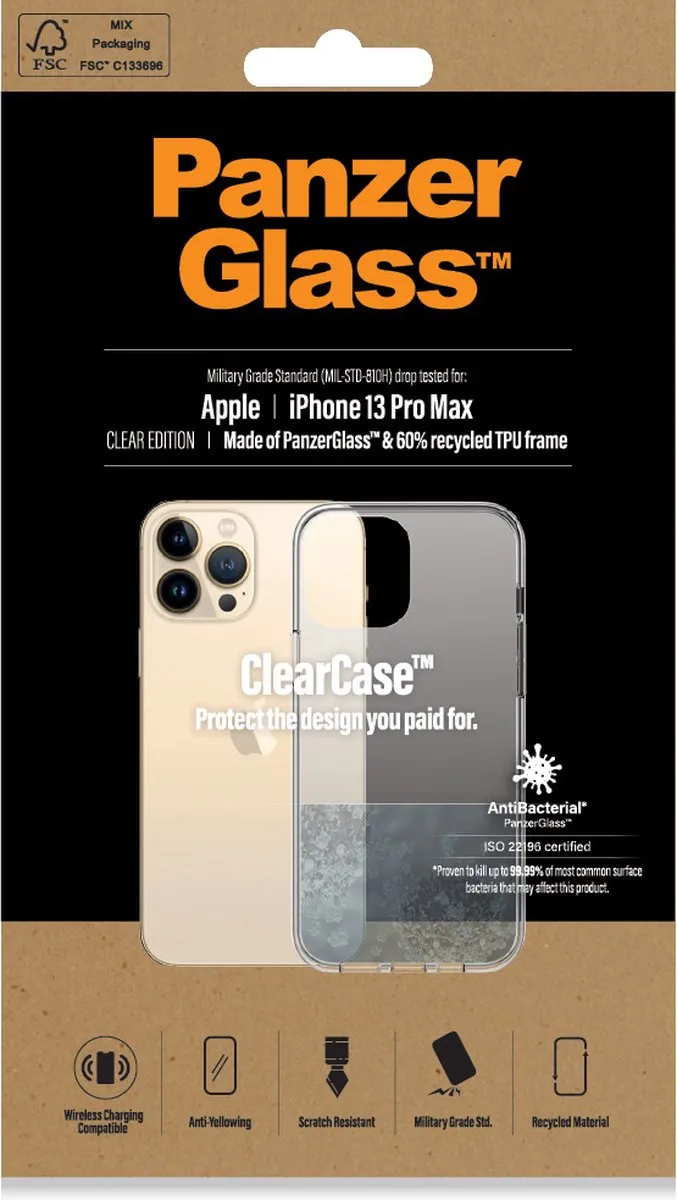 PanzerGlass PZ-0314 Hoesje iPhone 13 Pro Max - Transparant