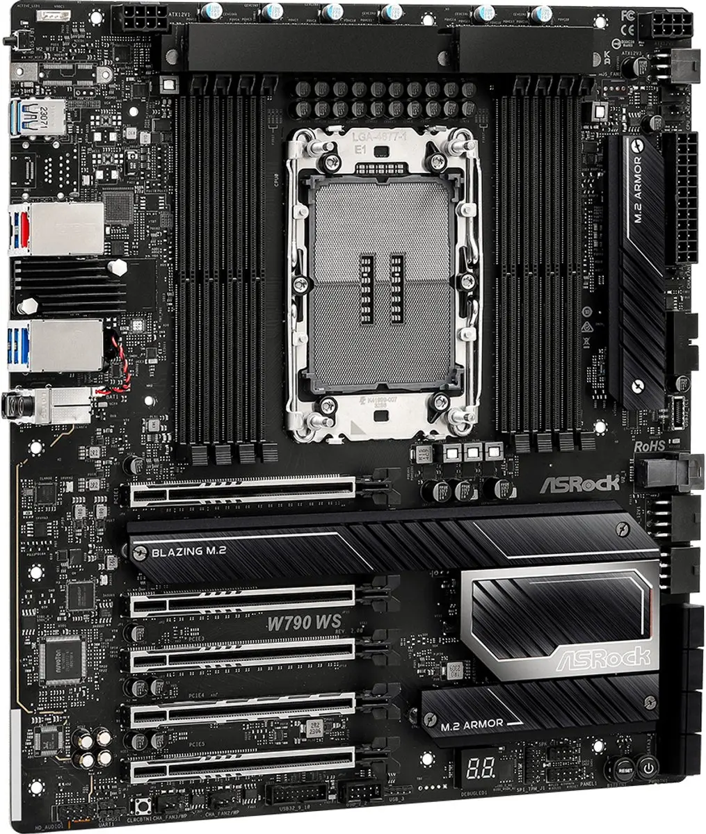 ASRock W790 WS R2.0 Moederbord 90-MXBP30-A0UAYZ - afbeelding 2 van 5
