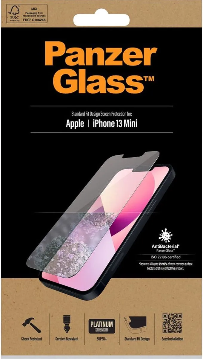 PanzerGlass PZ-2741 Screenprotector iPhone 13 Mini - Case Friendly