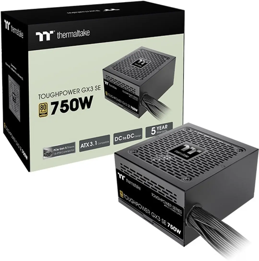 Thermaltake Toughpower GX3 SE 750W PS-TPD-0750NNSAGE-3 PC-voeding - Zwart - afbeelding 3 van 4