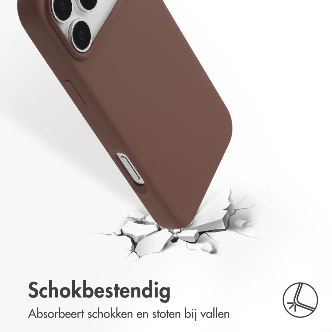 Accezz iPhone 17 Pro Max Hoesje - Liquid Silicone - New Tea Brown