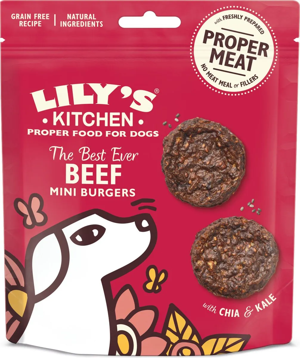 Lily's Kitchen Hondsnack Mini Burgers Rund 70g