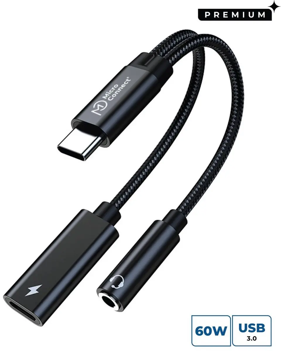 Microconnect MC-USBC-AUDIOCF video kabel adapter 0,13 m Zilver