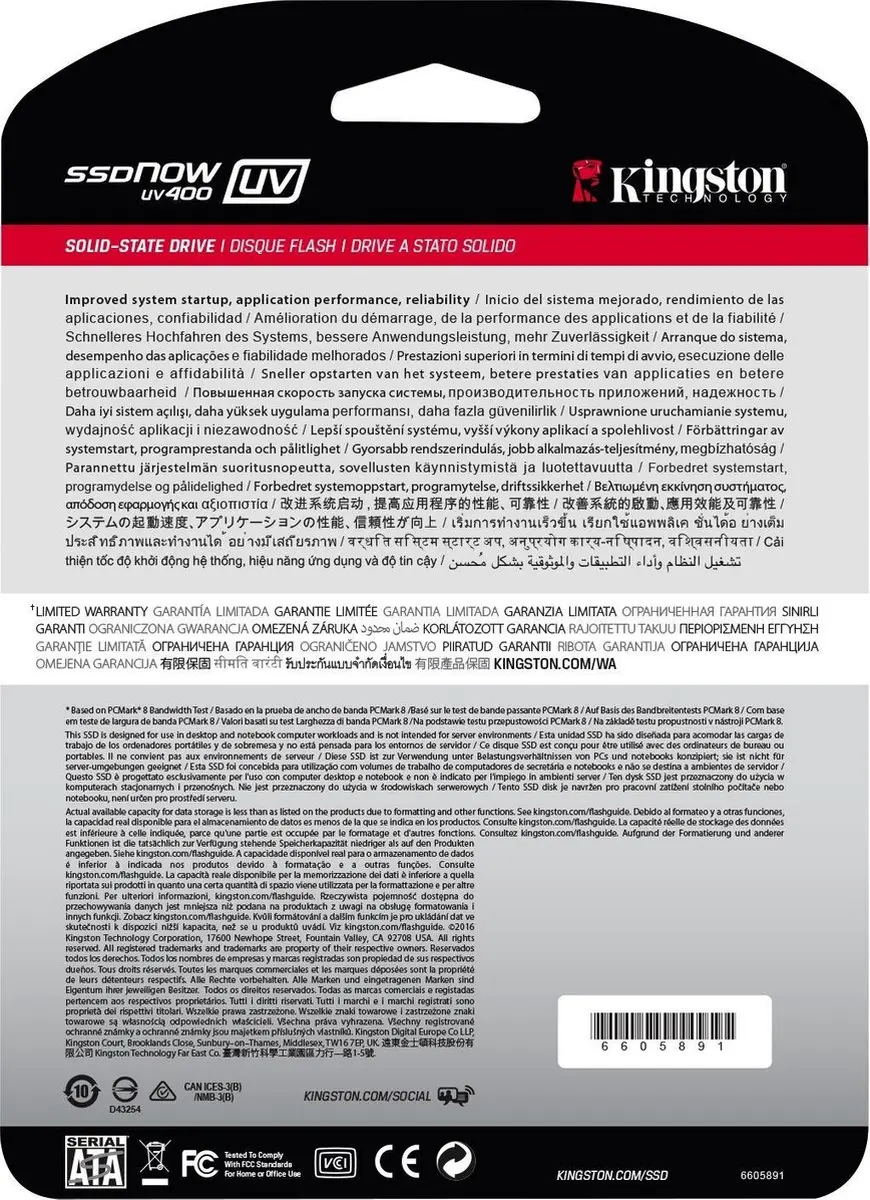 Kingston SSDNow UV400 - Interne SSD - 240 GB - afbeelding 5 van 6