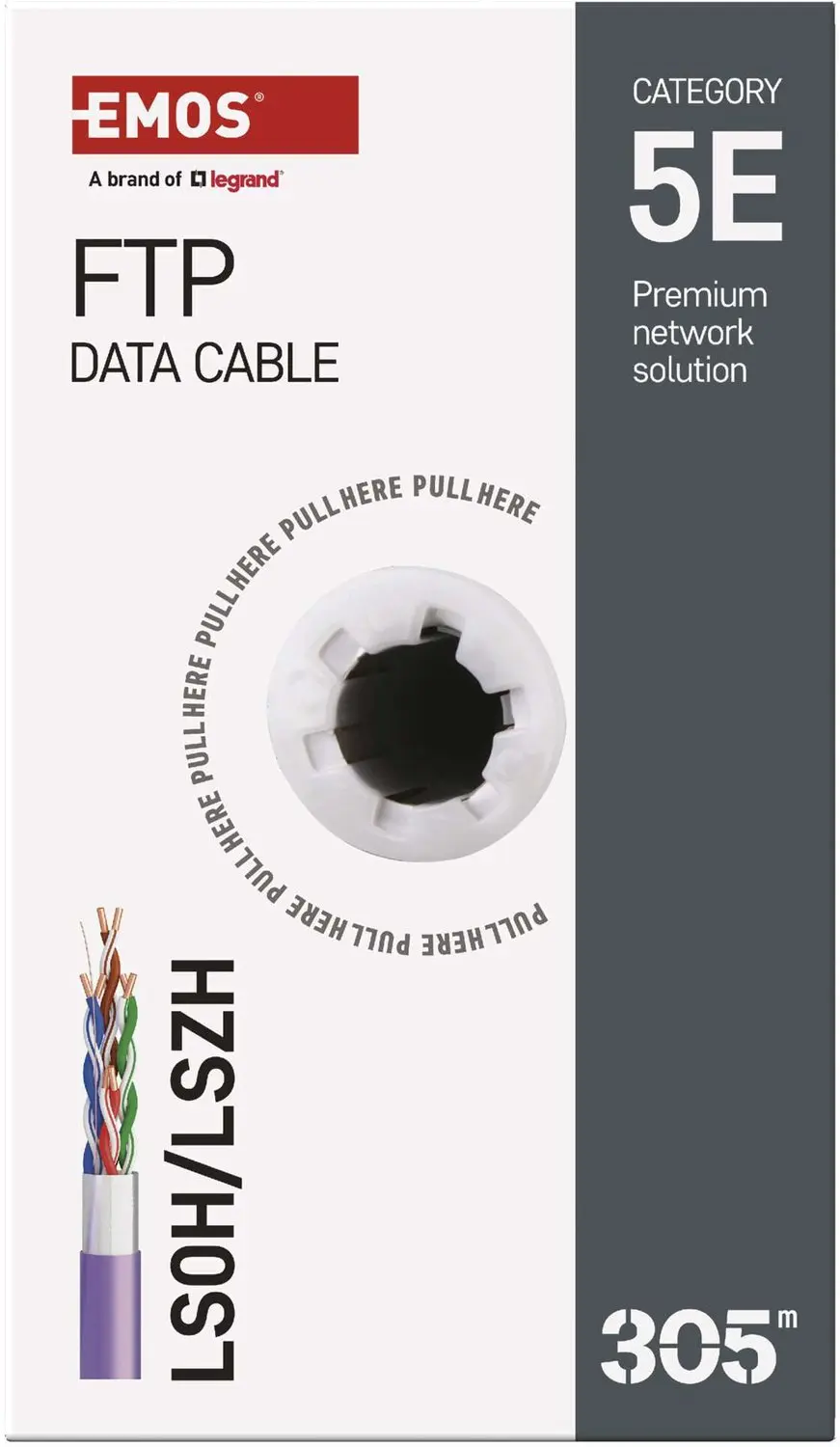 Emos S9222 FTP CAT 5E LSZH Datakabel - 305m - afbeelding 6 van 6