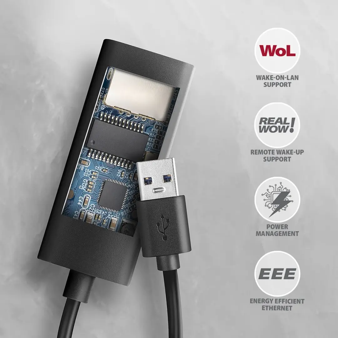 Axagon ADE-AR Netwerkadapter USB-A - Kleurloos - afbeelding 5 van 6