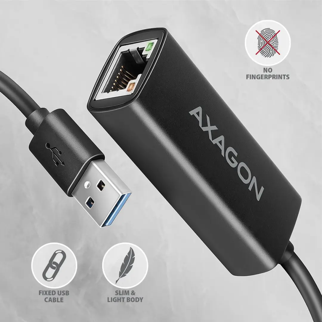 Axagon ADE-AR Netwerkadapter USB-A - Kleurloos - afbeelding 6 van 6