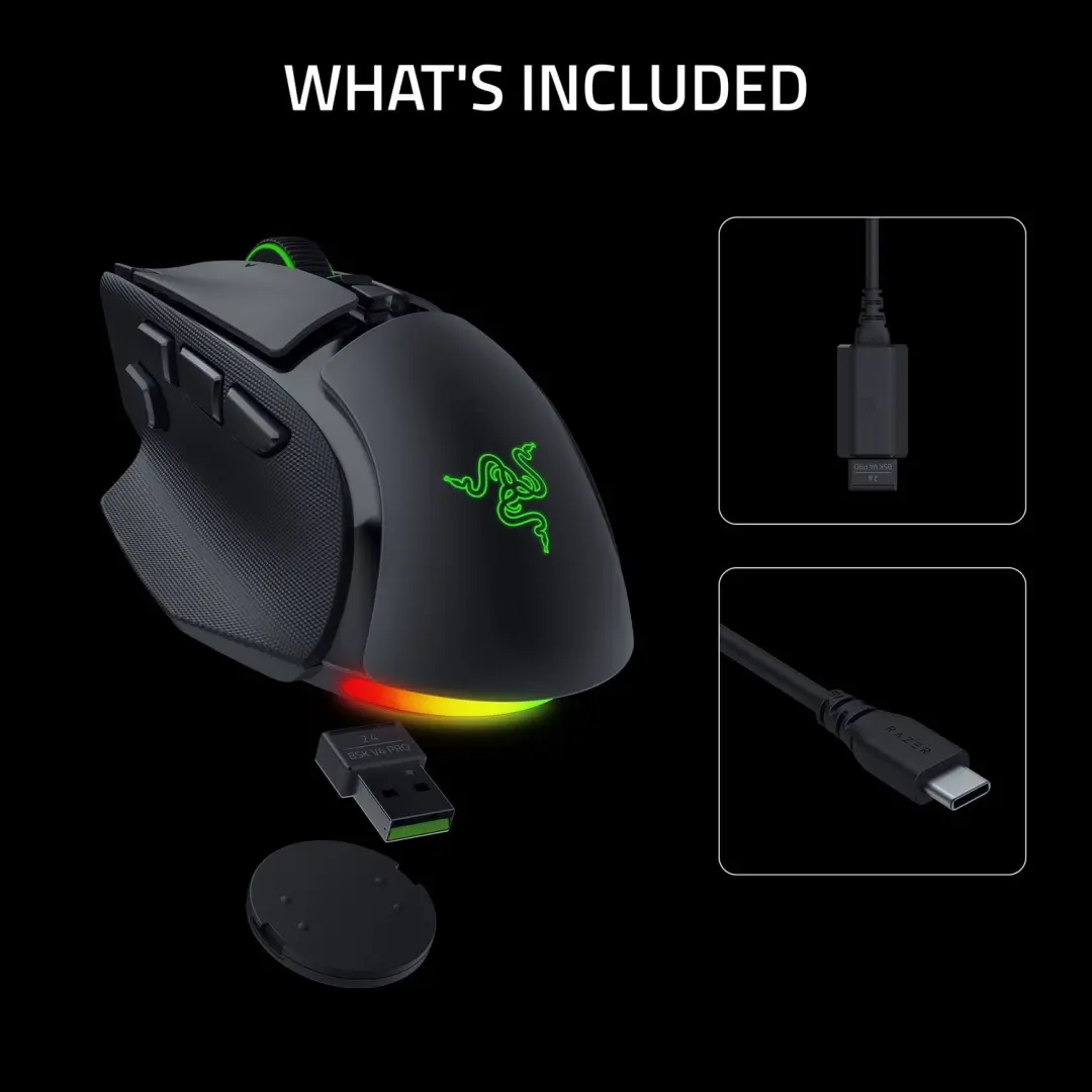 Razer Basilisk V4 Pro Draadloze Gaming Muis - Zwart - afbeelding 6 van 6