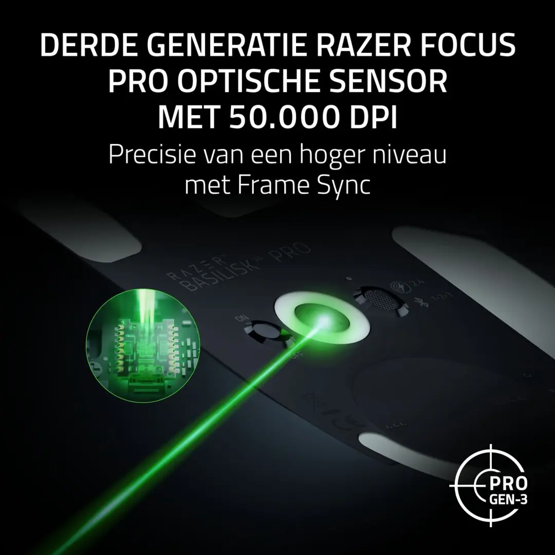 Razer Basilisk V4 Pro Draadloze Gaming Muis - 50.000 DPI - Wit - afbeelding 3 van 6