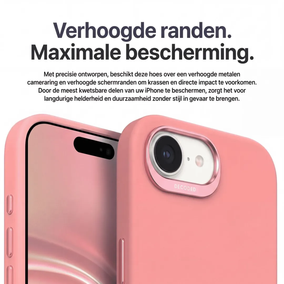 Decoded Siliconen Hoesje iPhone 16e D25IPOSEBCS9BM - Roze - MagSafe