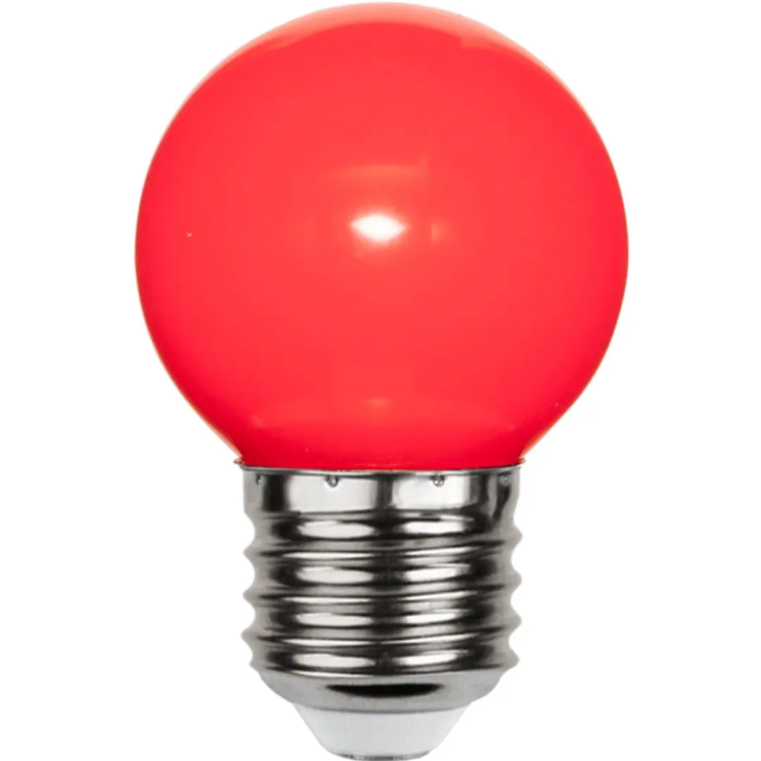 Star Trading Prikkabel Kogellamp E27 1W - 5 Stuks - Rood
