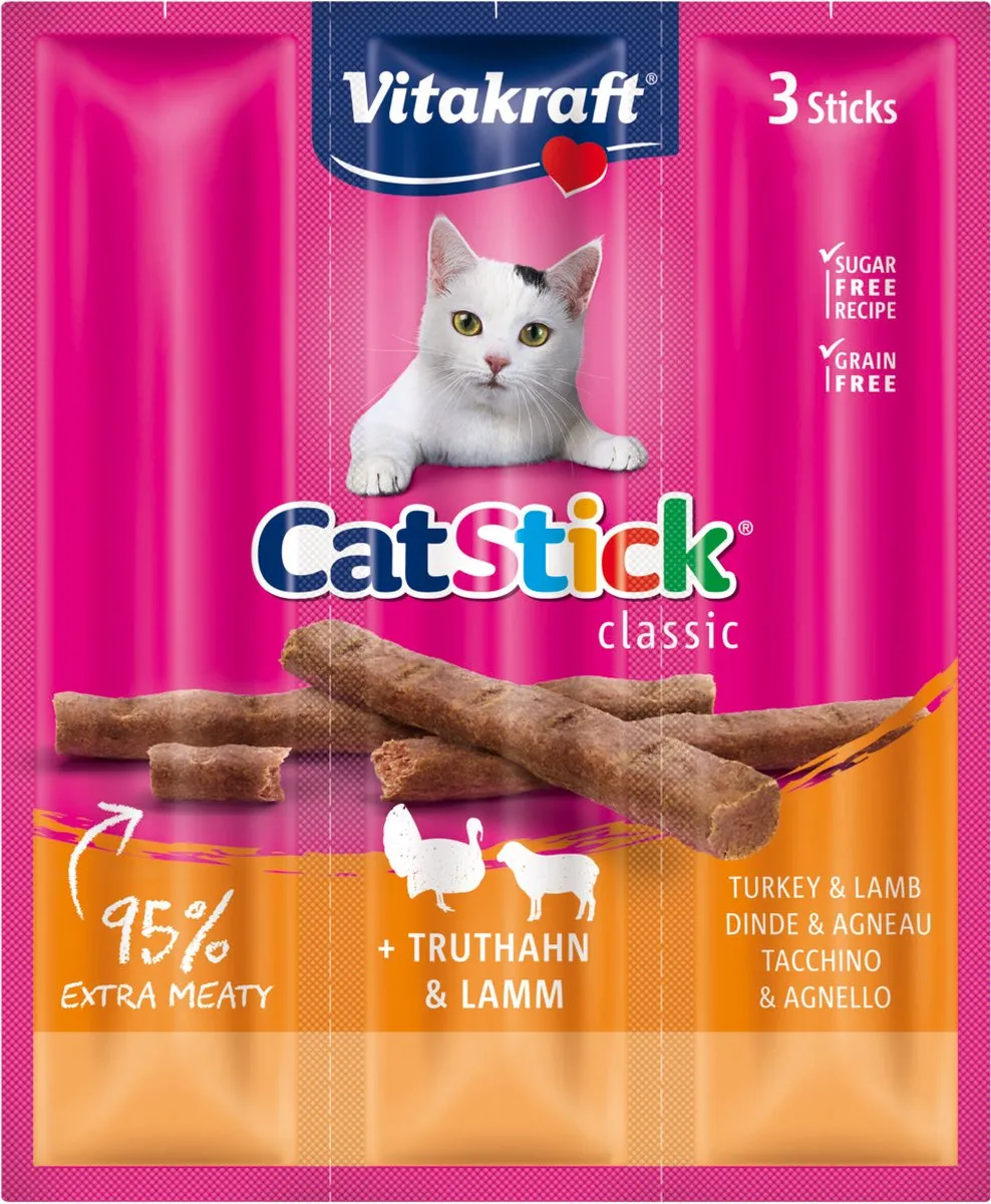 Vitakraft Cat-Stick Mini Kalkoen & Lam