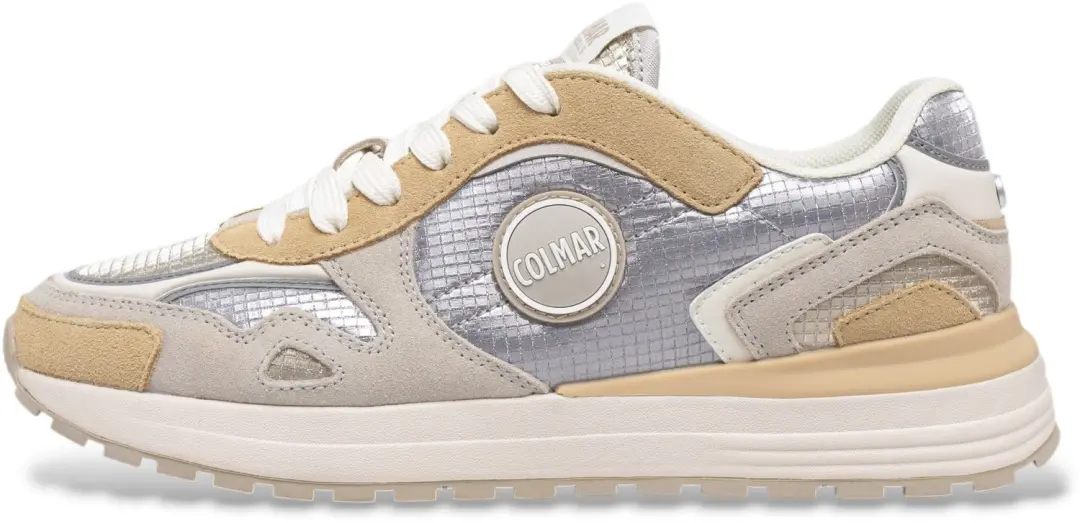 Colmar Glitter zilveren suède Hunt sneakers