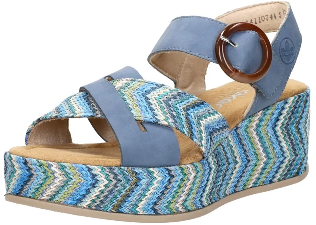 Rieker Sandalen Hak Sandalen Hak - blauw - Maat 38 - afbeelding 3 van 6