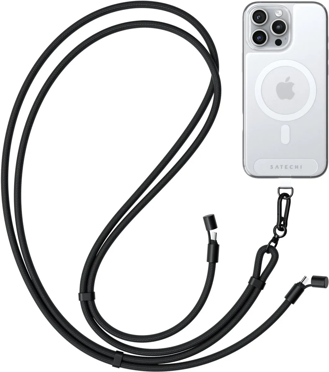Satechi OntheGo Crossbody Lanyard USB-C Kabel - Zwart
