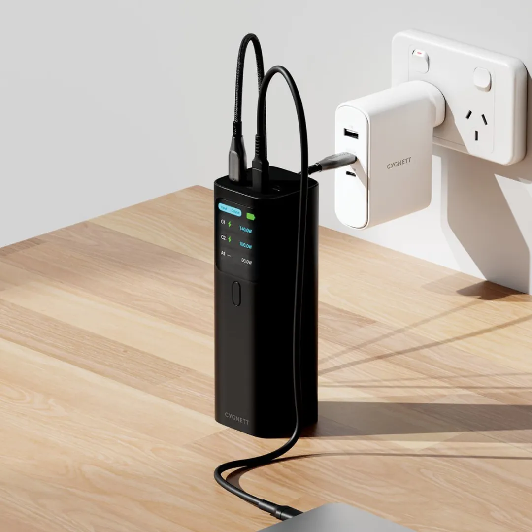 Cygnett HighPWR 27K Powerbank 27000mAh - 148W - Zwart