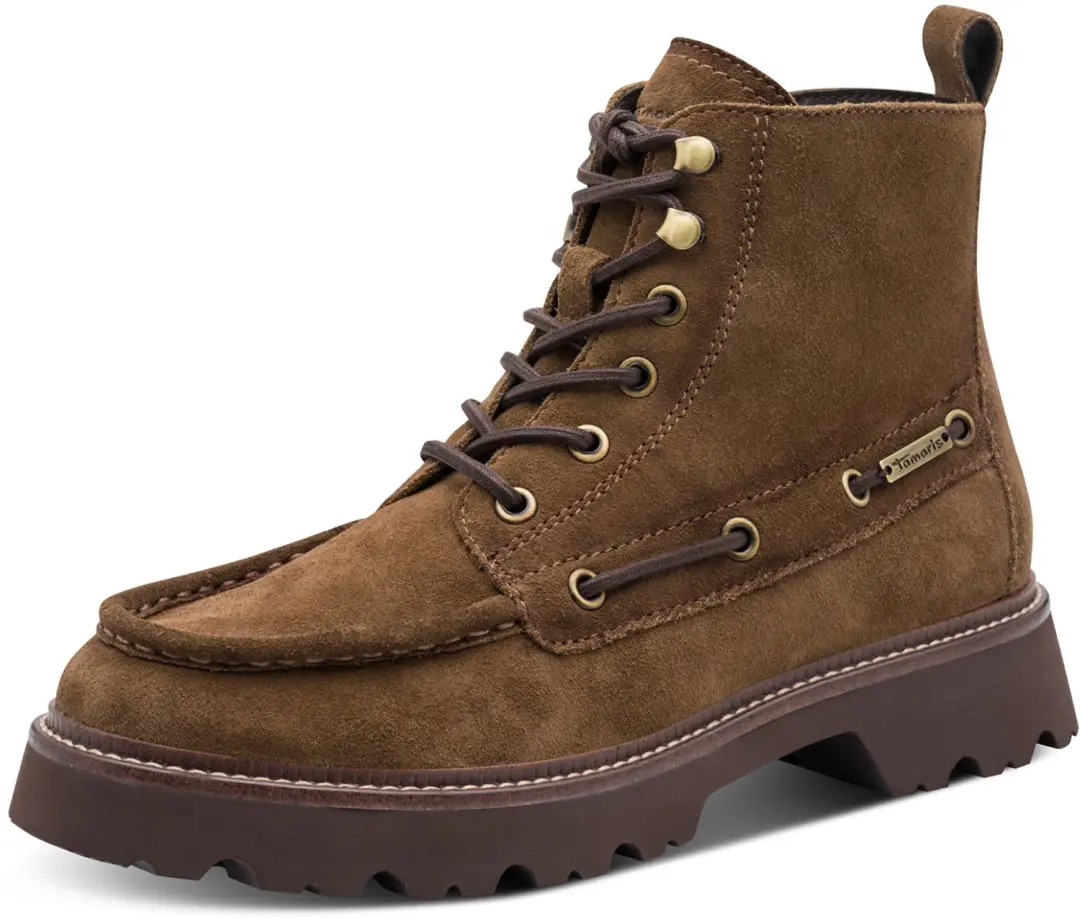 Tamaris leren enkellaarsjes voor dames 1-25241-47-310 Bruin