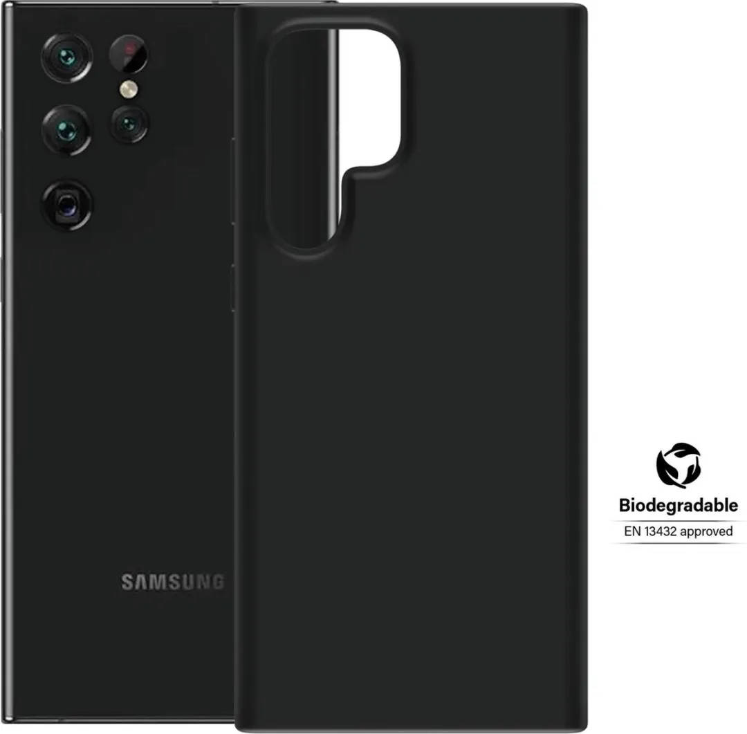 PanzerGlass Biodegradable Hoesje Samsung Galaxy S22 Ultra - Zwart