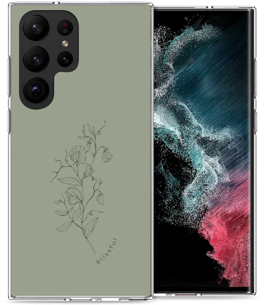Imoshion Hoesje Samsung Galaxy S23 Ultra Floral Green