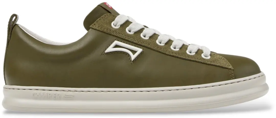 Camper Donkergroene leren Runner-sneakers