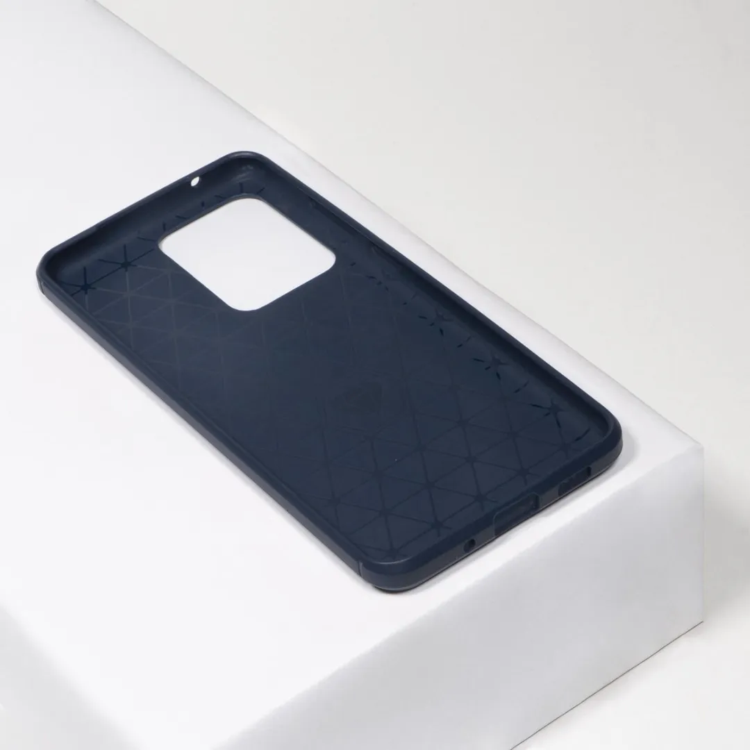 BMAX Carbon Soft Case Samsung Galaxy S20 Ultra - Blauw