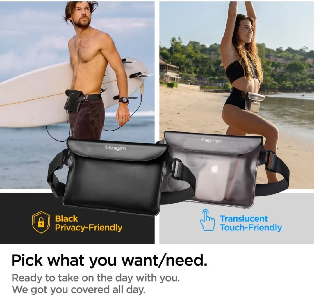 Spigen A620 Waterdichte Heup Tas - Zwart