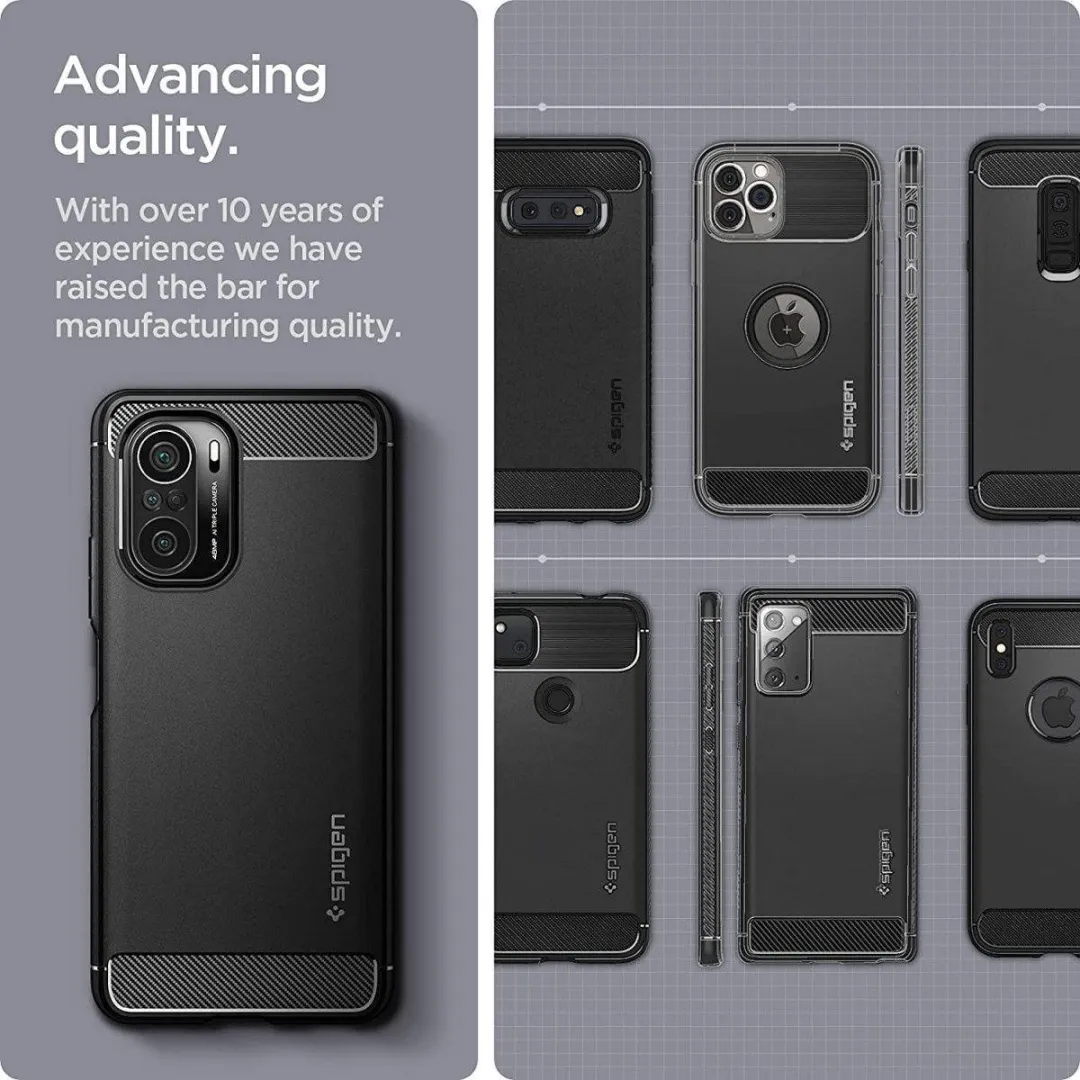 Spigen Rugged Armor ACS03006 Hoesje - Xiaomi Mi 11i/Poco F3 - Zwart