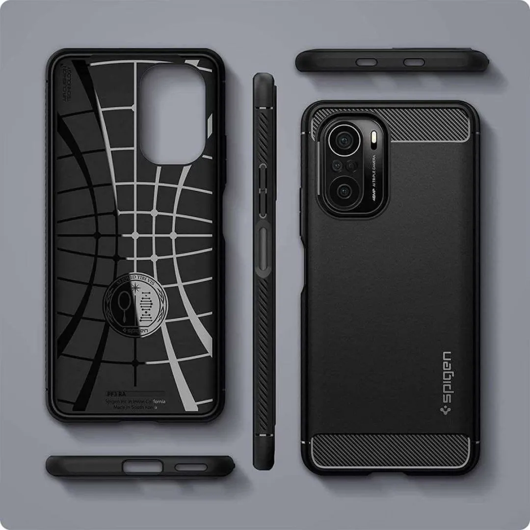 Spigen Rugged Armor ACS03006 Hoesje - Xiaomi Mi 11i/Poco F3 - Zwart