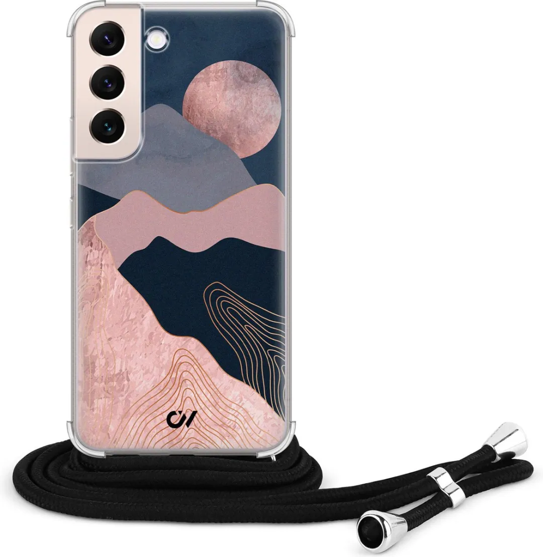 Casevibes Telefoonhoesje S22 Landscape Rosegold - Met Koord
