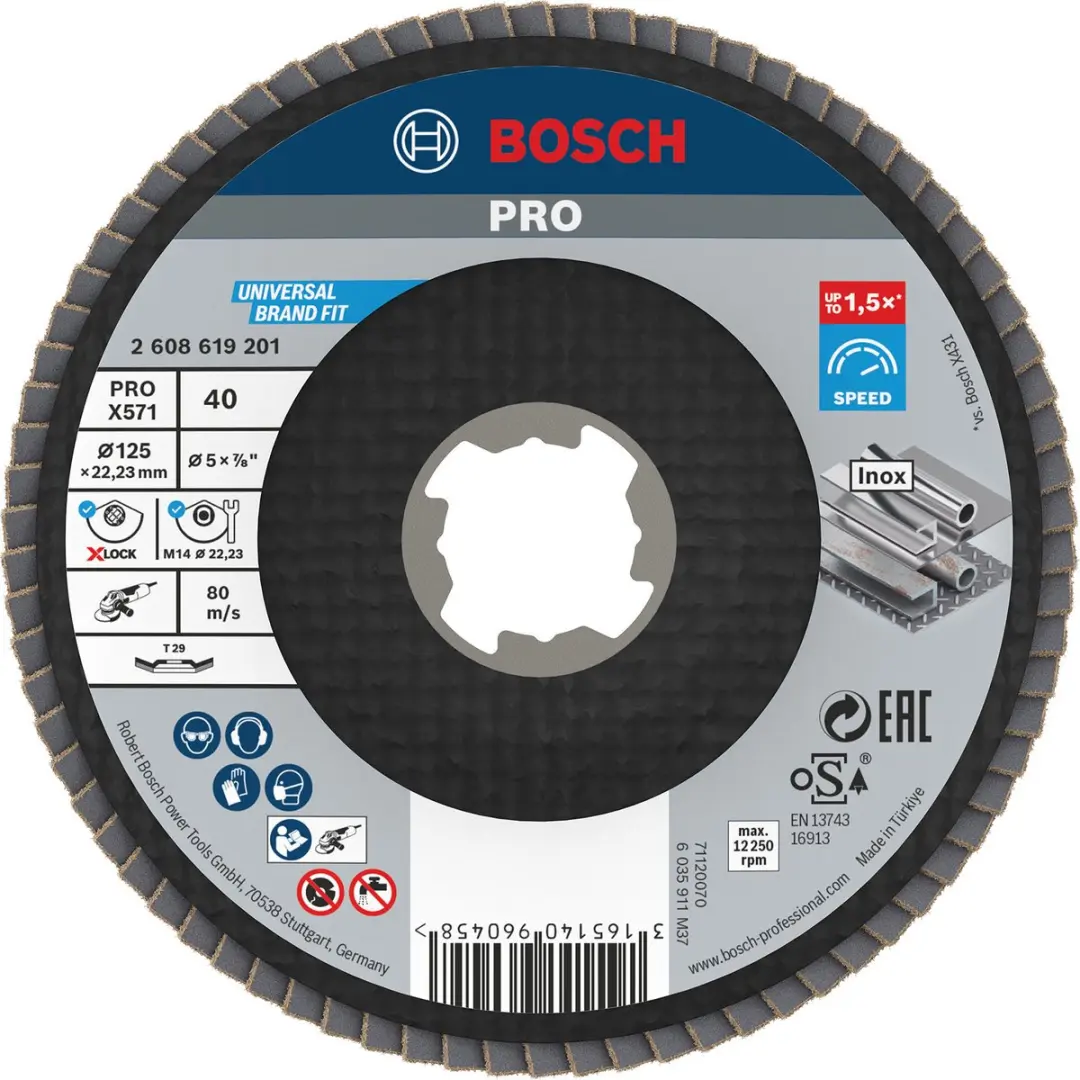 Bosch X571 X-LOCK Lamellenschijf 125mm K40