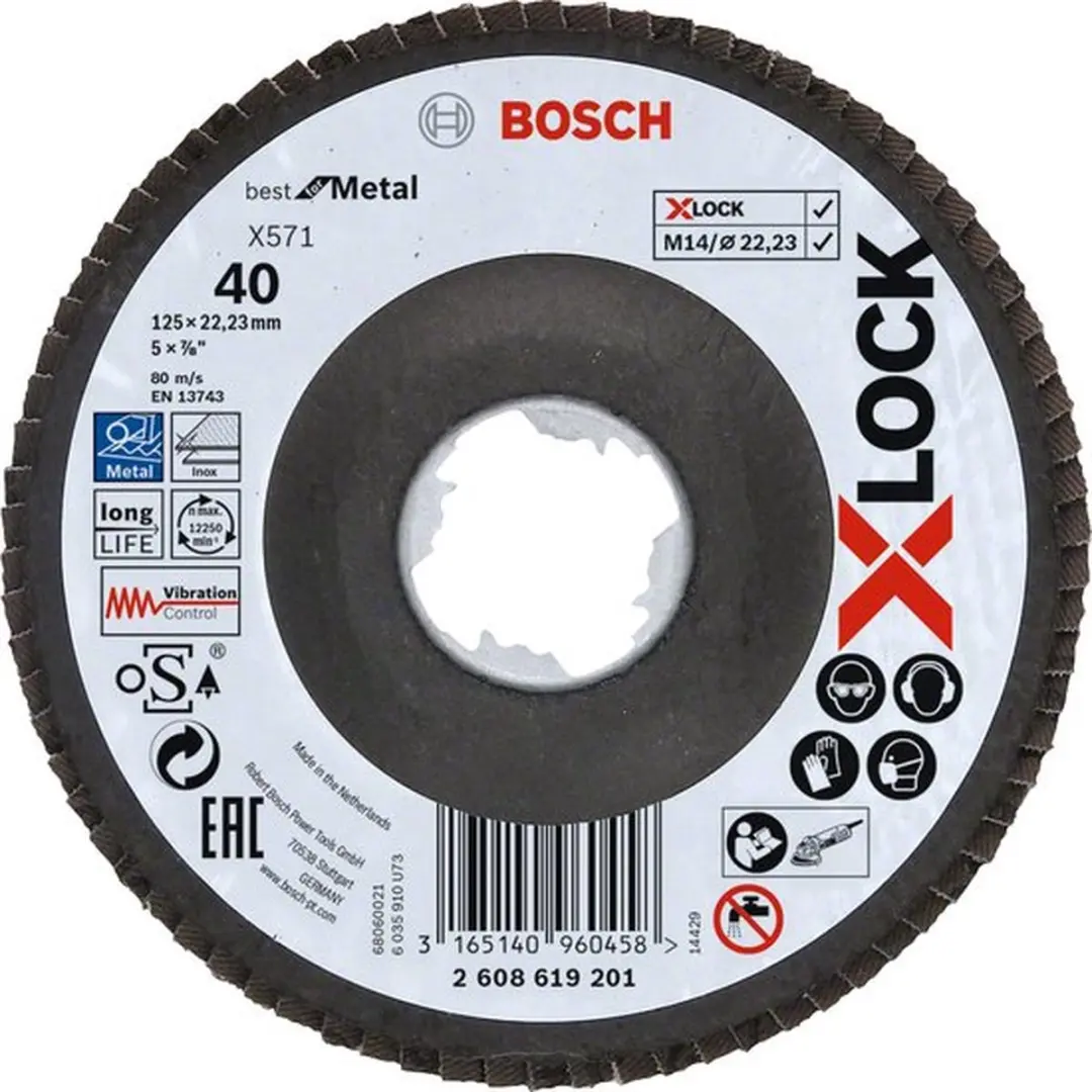 Bosch X571 X-LOCK Lamellenschijf 125mm K40 - 2608619201 - afbeelding 4 van 4