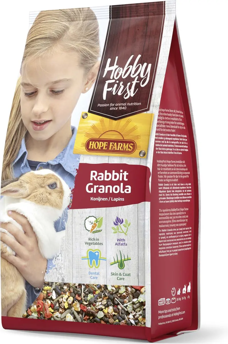 Hobbyfirst Hopefarms Rabbit Granola Konijnenvoer - 10 kg - afbeelding 2 van 5