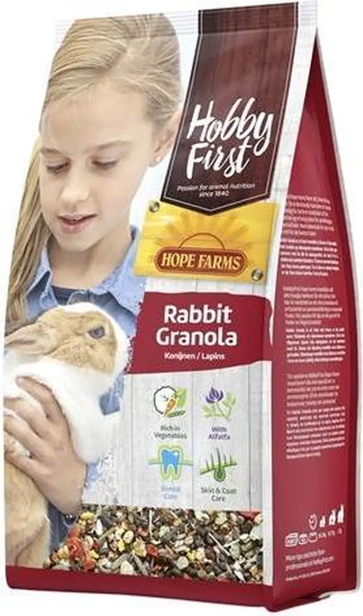 Hobbyfirst Hopefarms Rabbit Granola Konijnenvoer - 10 kg - afbeelding 3 van 5